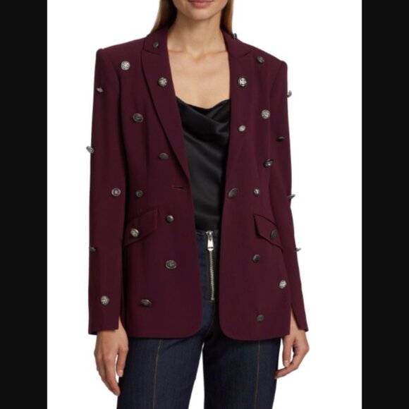 Cinq à Sept Cheyenne Single Breasted Button Encrusted Blazer 4 Retail $695.00 - Picture 6 of 16